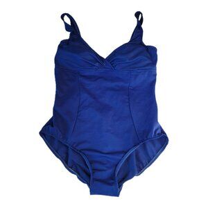 Vintage Lands End Size 12 Union Tag One Piece Swim Bathing Suit Made in USA